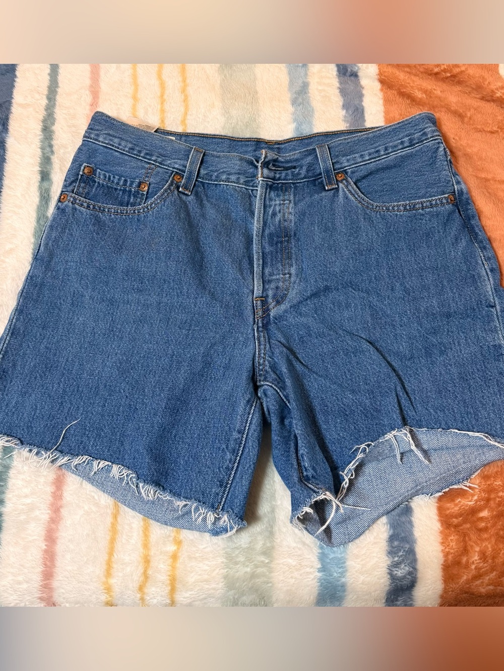Levi Blue Denim Women's Cutoff Shorts
